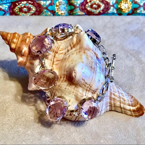 💗MULTI LIGHT PINK KUNZITE STONE BRACELET➖STERLING